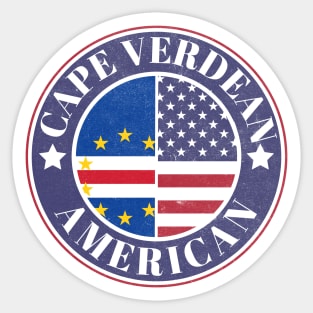 Proud Cape Verdean-American Badge - Cape Verde Flag Sticker